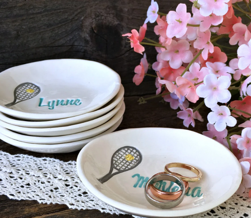 Personalized Tennis Gift Dishes